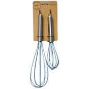 Wholesale - 2pk Blue Whisk wSillicone Head C/P 48, UPC: 195010013338